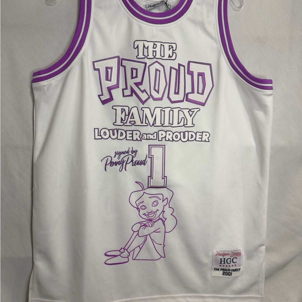 Headgear Classics NWT -The Proud Family Men's Jersey - White and Purple